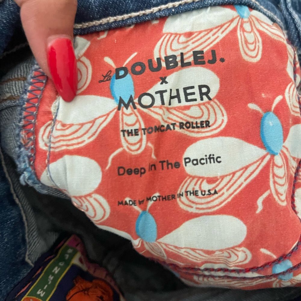 MOTHER x La Doublej The Tomcat Roller Printed Flare Jeans - Picture 8 of 9